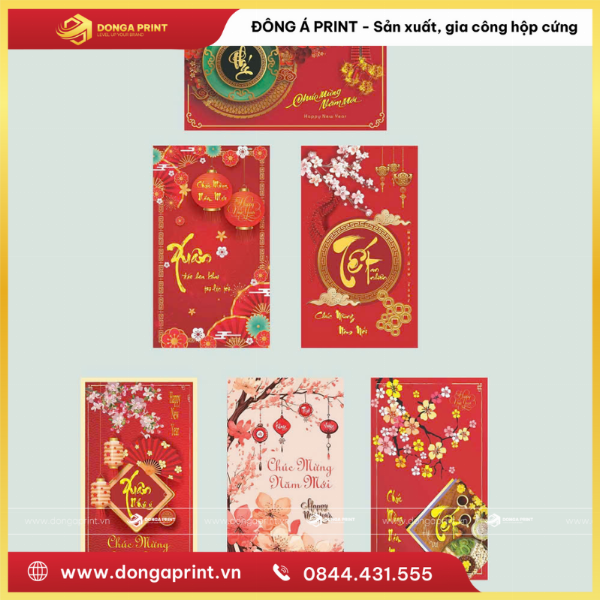 Mẫu thiệp chúc Tết với lời chúc khách hàng, đối tác chuyên nghiệp, được in ép kim vàng sang trọng